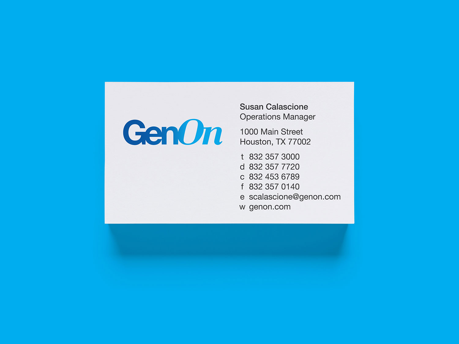 Business card designs for GenOn