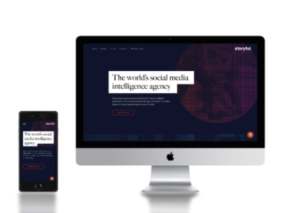 Web design for Storyful on mobile and desktop
