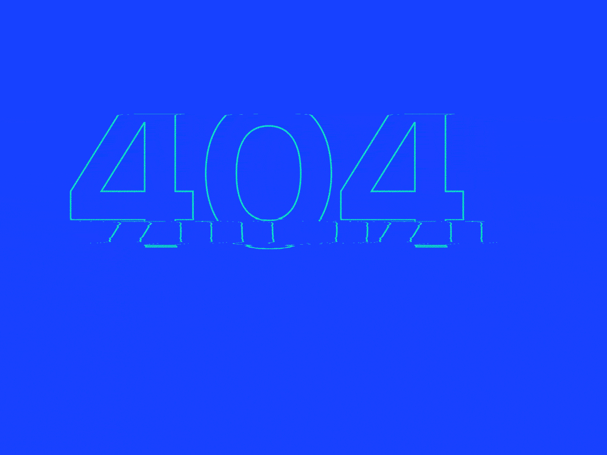 Autonomy 404 error page in electric blue