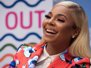 Ashanti at the Play It Out announcement
