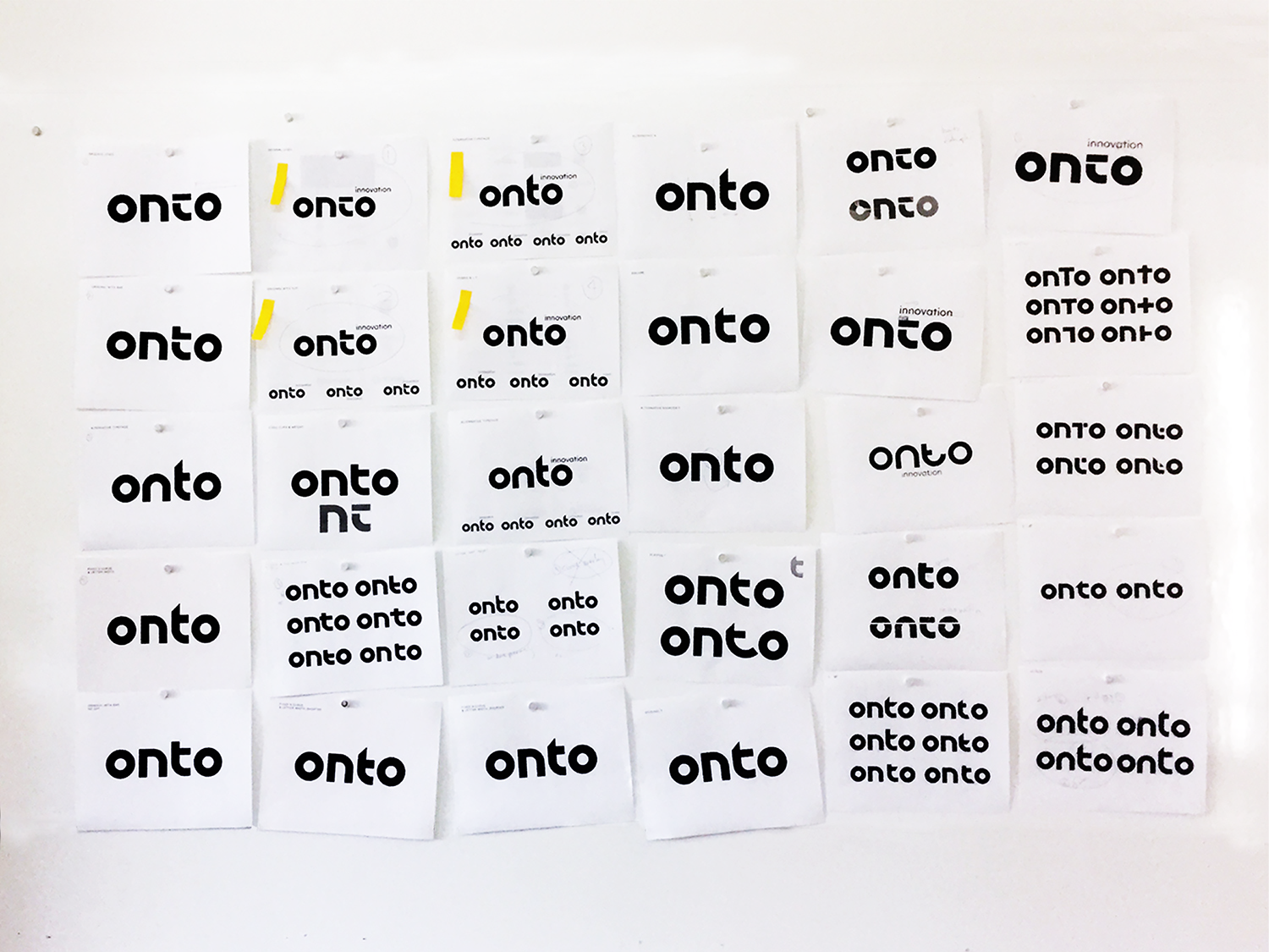 Logo exploration for the new Onto Innovation wordmark