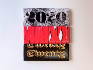 Thackway McCord partners with motion graphics artist, Scyld Bowring, to produce a set of 3 custom chocolate wrappers for 2020! Here are the three wrappers still sealed.